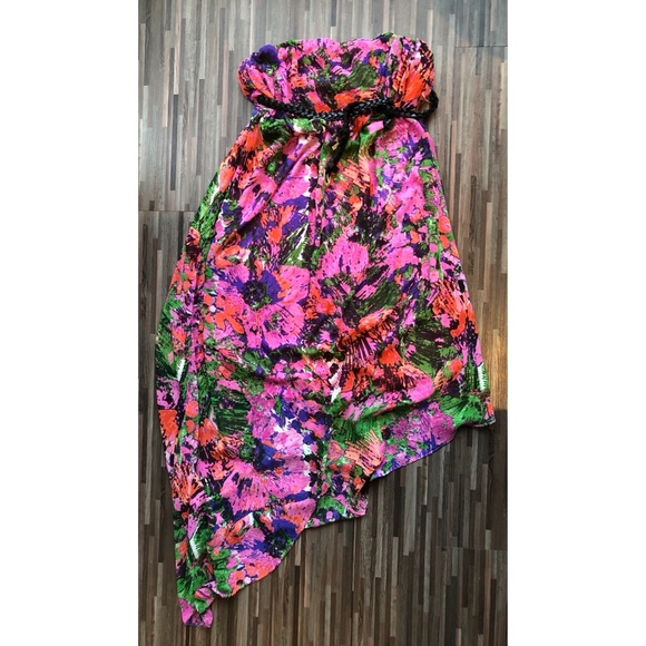 Gianni Bini Maxi Dress Asymmetrical Hem - Picture 2 of 5